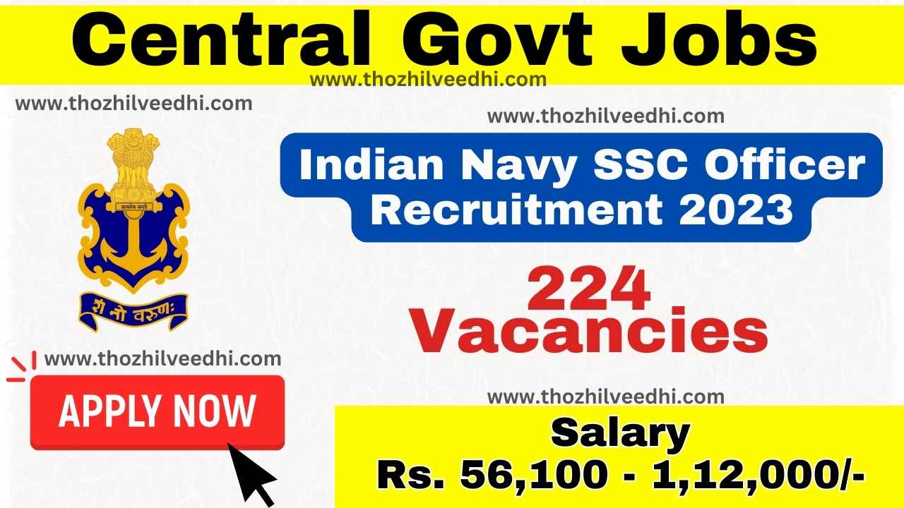 Indian Navy SSC Officer Recruitment 2023 Apply Online For Latest 224