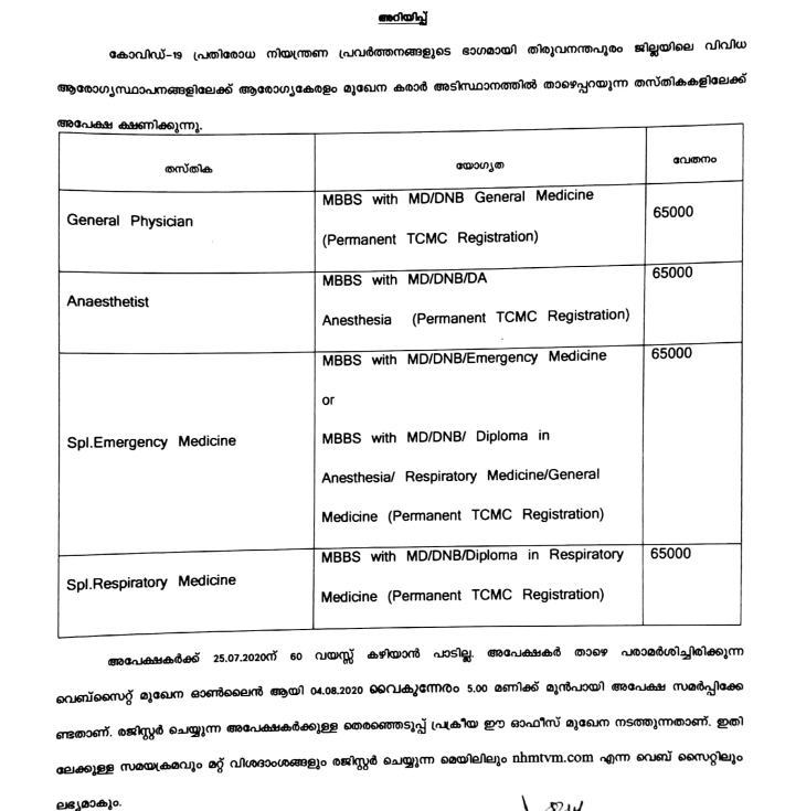 Arogyakeralam Recruitment 2020 – Apply Online For Latest Vacancies