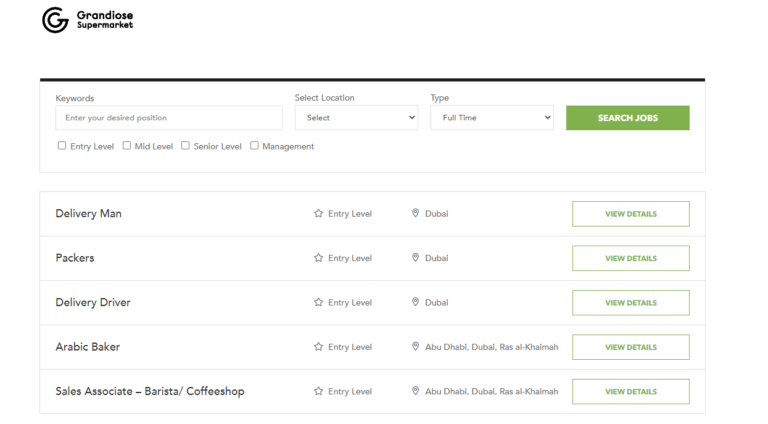 Gulf Jobs 2021 – Grandiose Supermarket Career Recruitment UAE 2021 ...