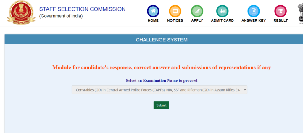 SSC GD Constable Answer Key 2021