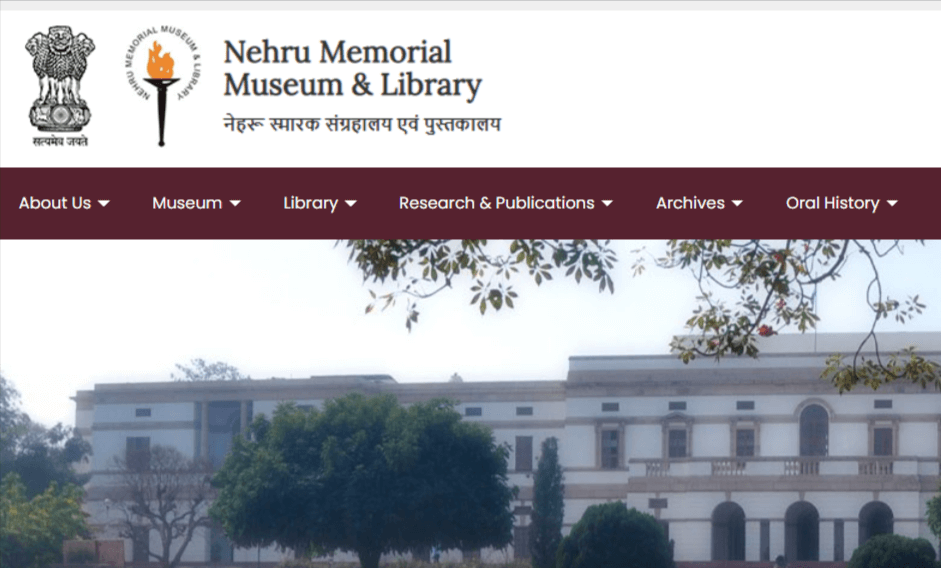 Paid Internship Opportunity at NMML, Teen Murti