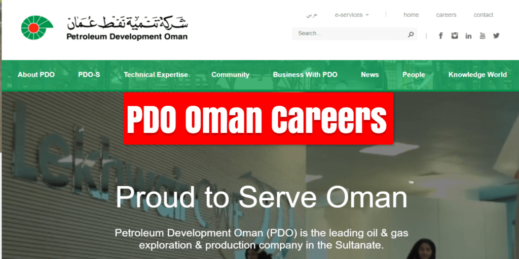 PDO Oman Careers 