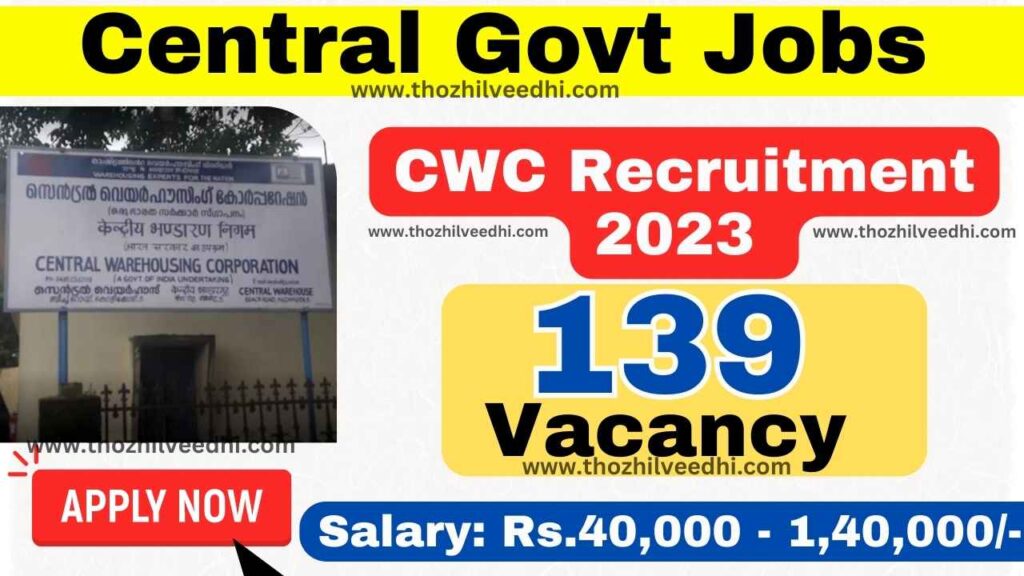 CWC Recruitment 2023 Apply Online For Latest 139 Assistant Engineer