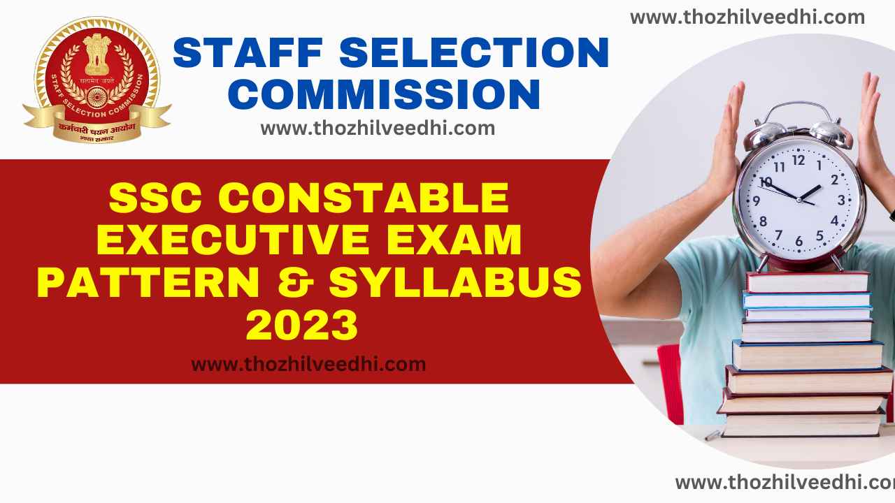 SSC Constable Executive Exam Pattern Syllabus 2023