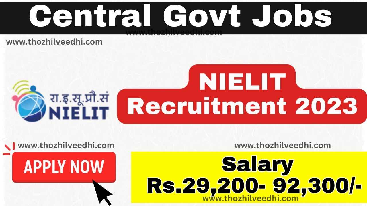 NIELIT Recruitment 2023 for 24 Chief Resource Person, Senior Resource  Person and other Posts - JOBS