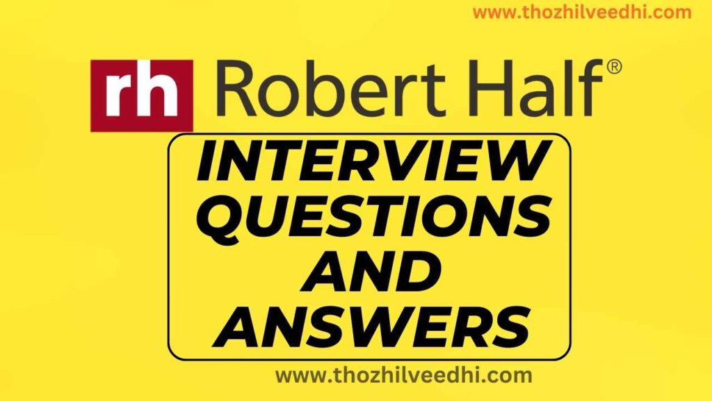 Robert Half interview questions and answers