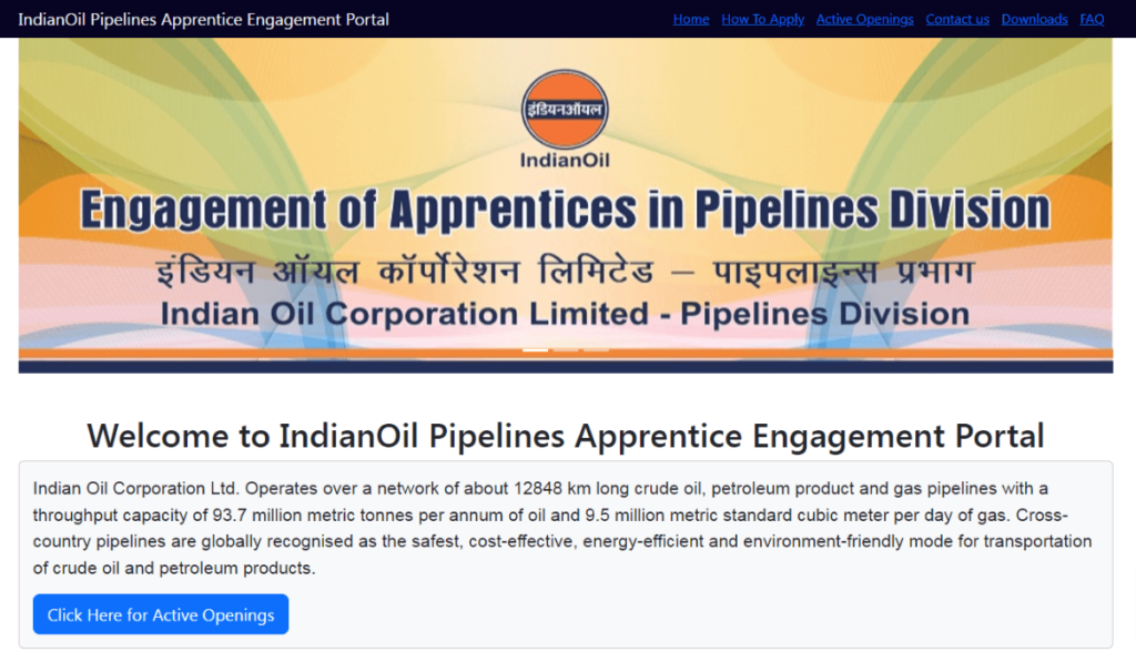 IOCL Pipelines Division Recruitment